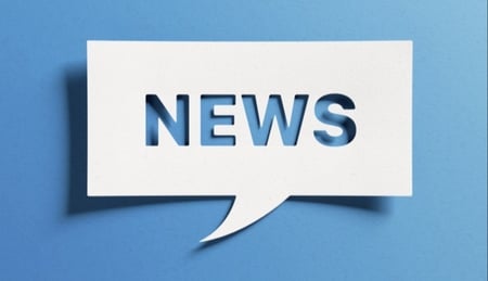 paper text bubble with the text "news"